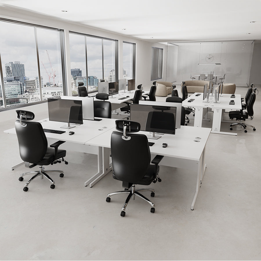 Impulse 1000mm Straight Desk Cable Managed Leg