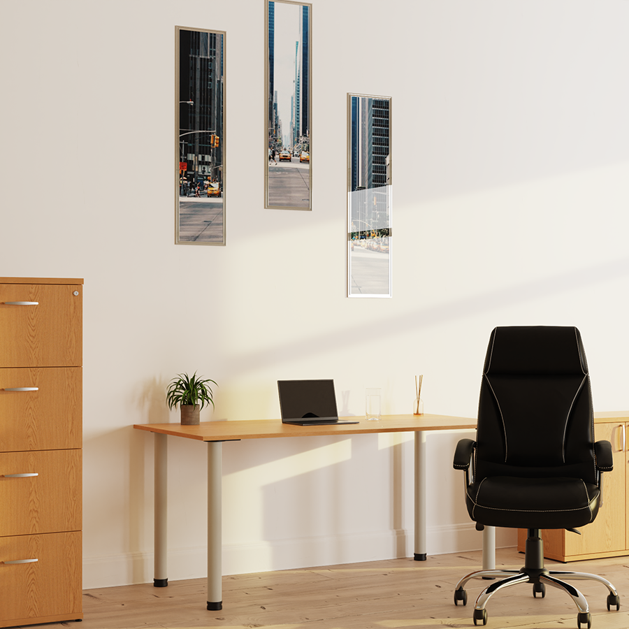 Impulse Straight Table With Post Leg