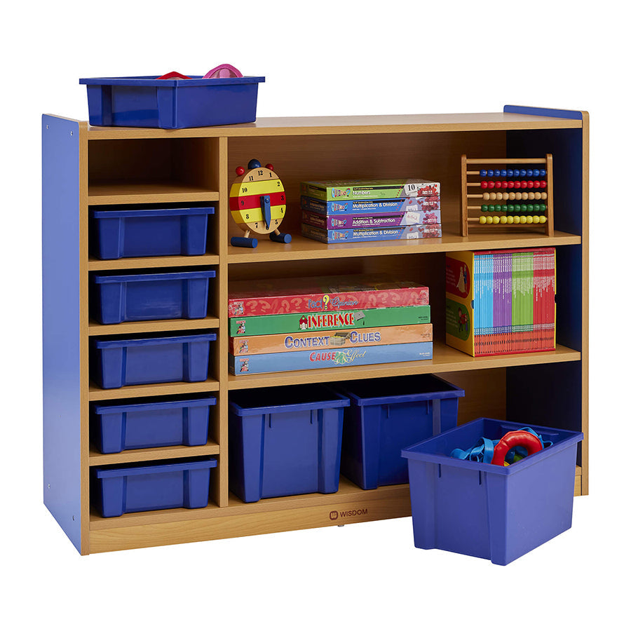 Milan 3 Level Multi Storage Unit with 9 Blue Trays