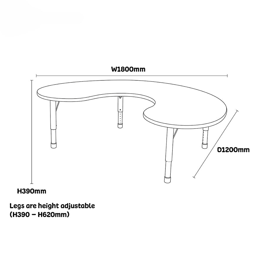 Milan Height Adjustable Group Table