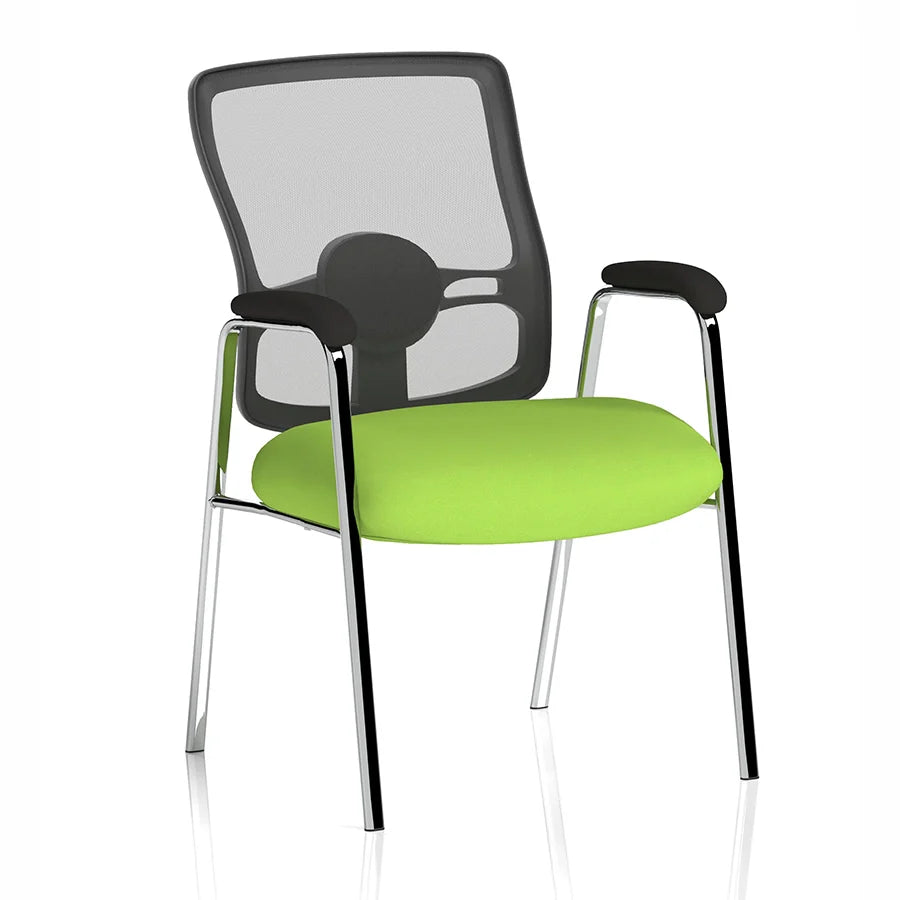 Portland Medium Mesh Back (Straight Leg) Visitor Chair with Arms