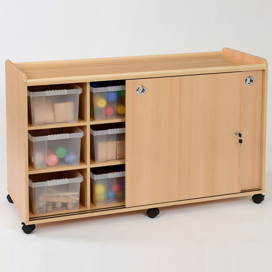 Kebrico 12 Deep Clear Trays Storage Unit with Doors 138042.2 99048