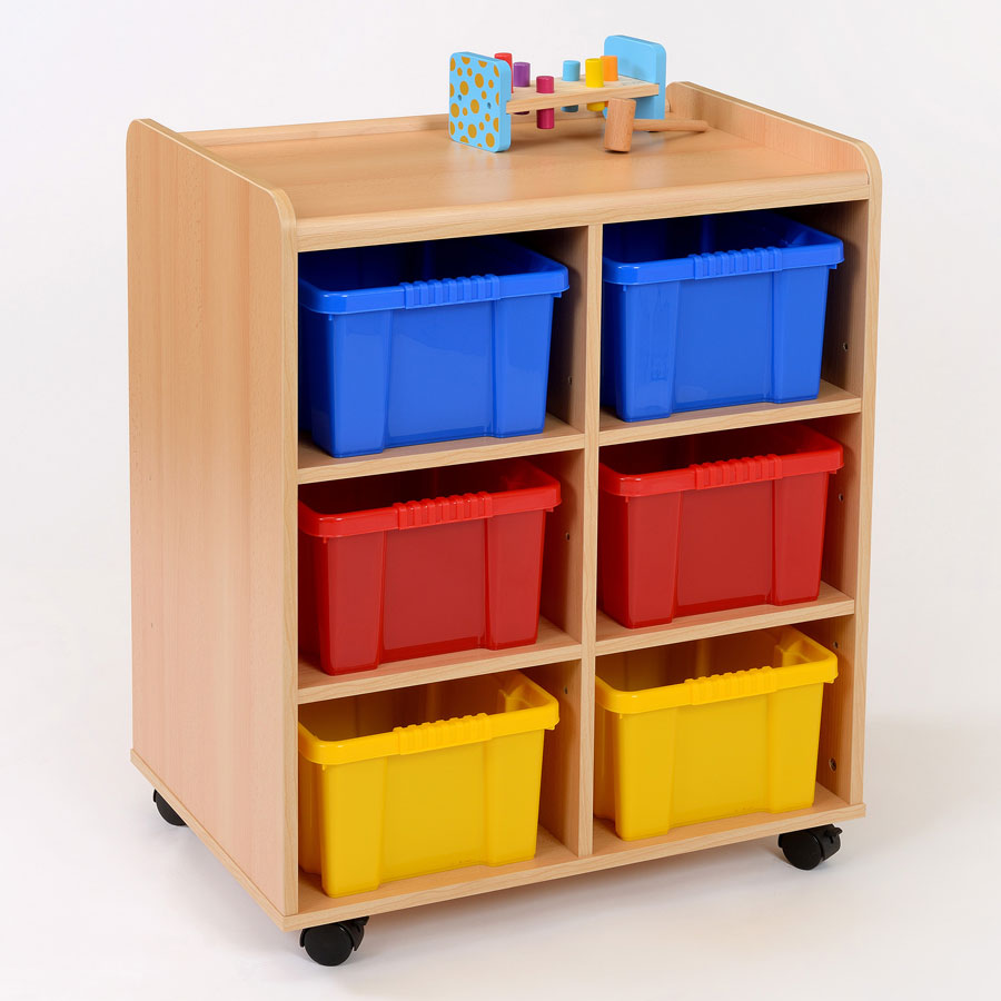 Kebrico 6 Deep Coloured Trays Storage Unit 138006.2 99042
