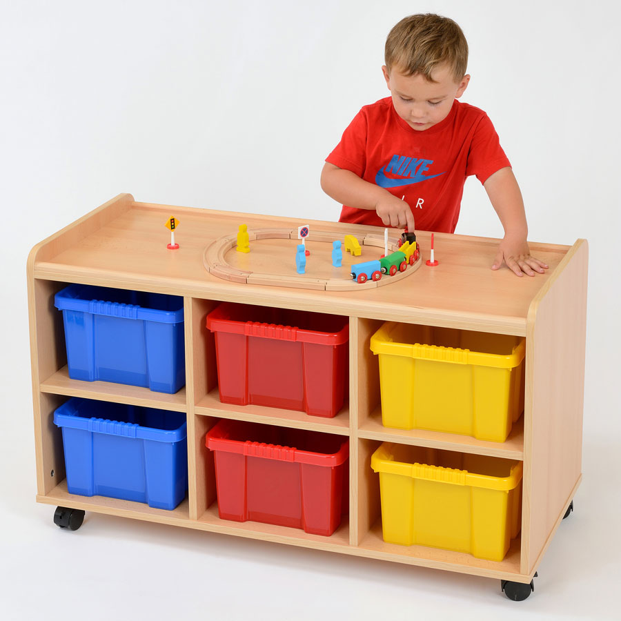 Kebrico 6 Deep Horiz Coloured Trays Storage Unit 138027.2 99043 Mobile