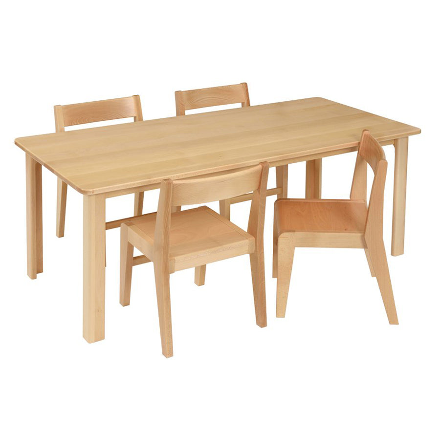 Kebrico Rectangular Table Solid Beech and Devon Chairs 3