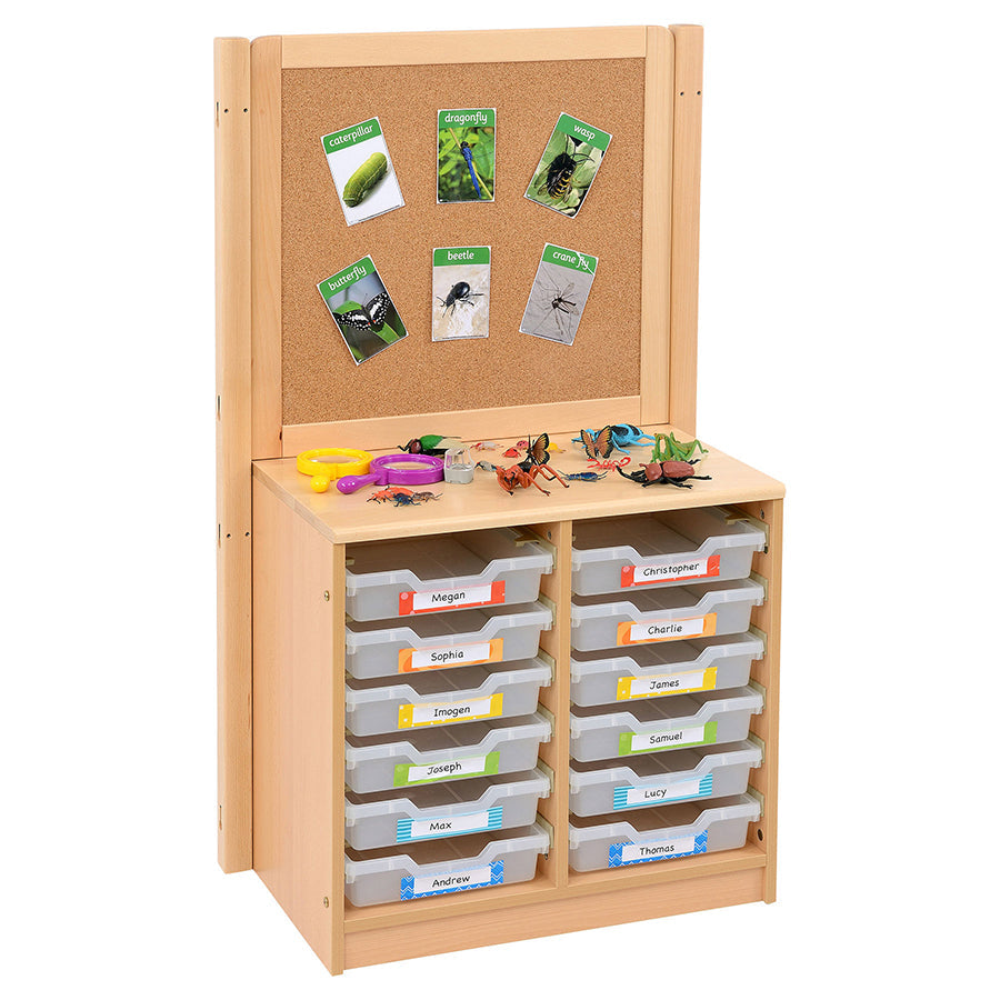 Kebrico Room Scene 2 Bay A4 12 Shallow Clear Tray Unit & Cork/Drywipe 139731.2 98273 2