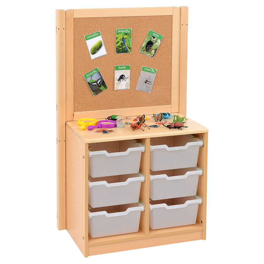 Kebrico Room Scene 2 Bay A4 6 Deep Clear Tray Unit & Cork/Drywipe Divider 139730.2 2