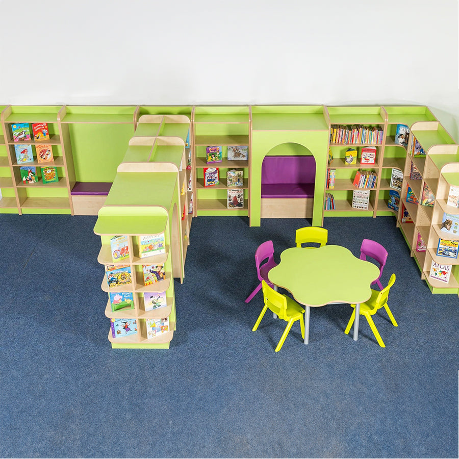 KubbyClass® D-End Cap Library Bookcase (6 Heights)