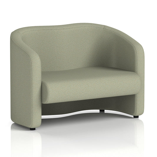 Lamport Sofa 2 Seater with black feet in Main Line Flax Newbury Fabric