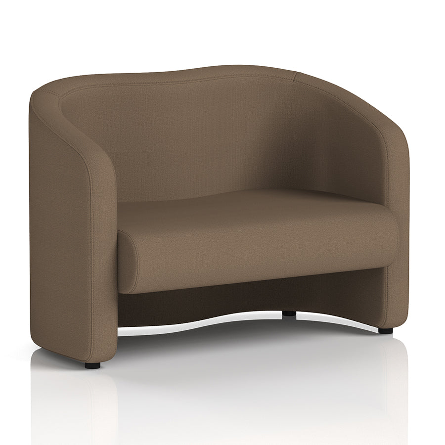 Lamport Sofa 2 Seater with black feet in Sumi Osaka Fabric