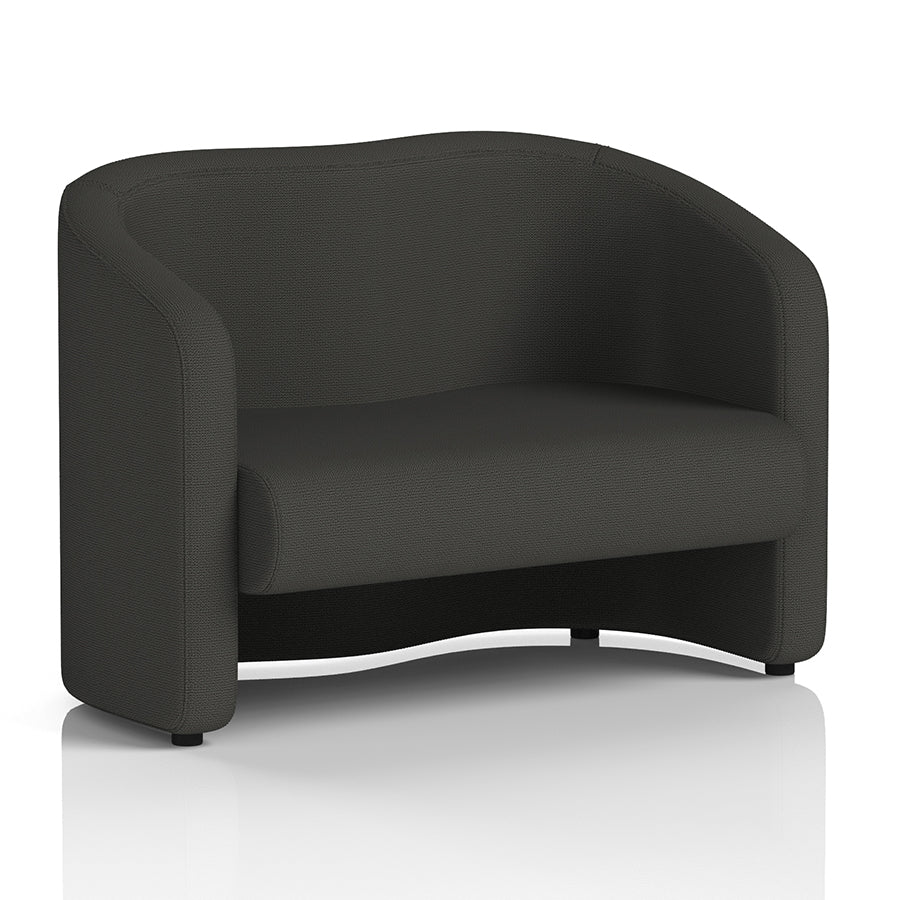 Lamport Sofa 2 Seater with black feet in Yoredale Leyburn Fabric