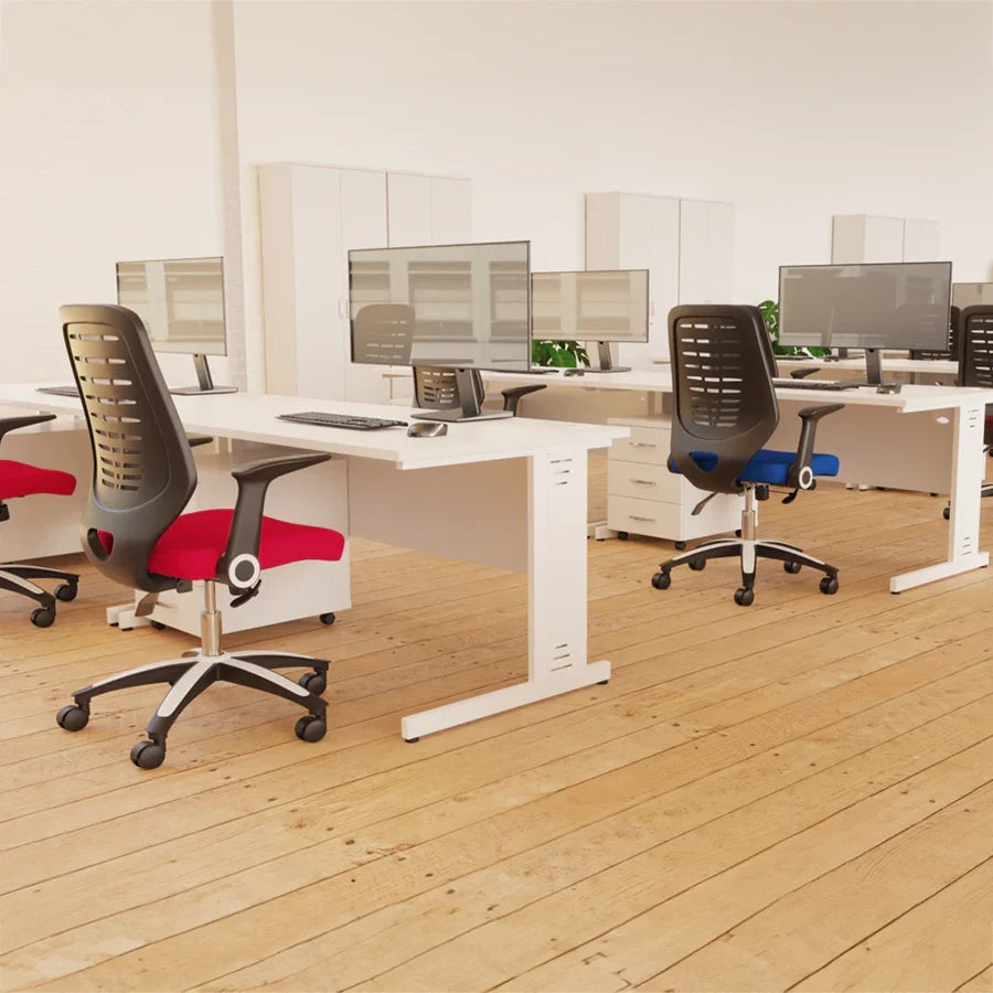 Impulse 1200mm Slimline Desk Cable Managed Leg