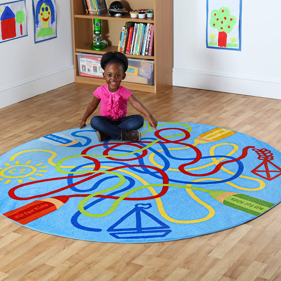 Circular Colour Tubes Carpet