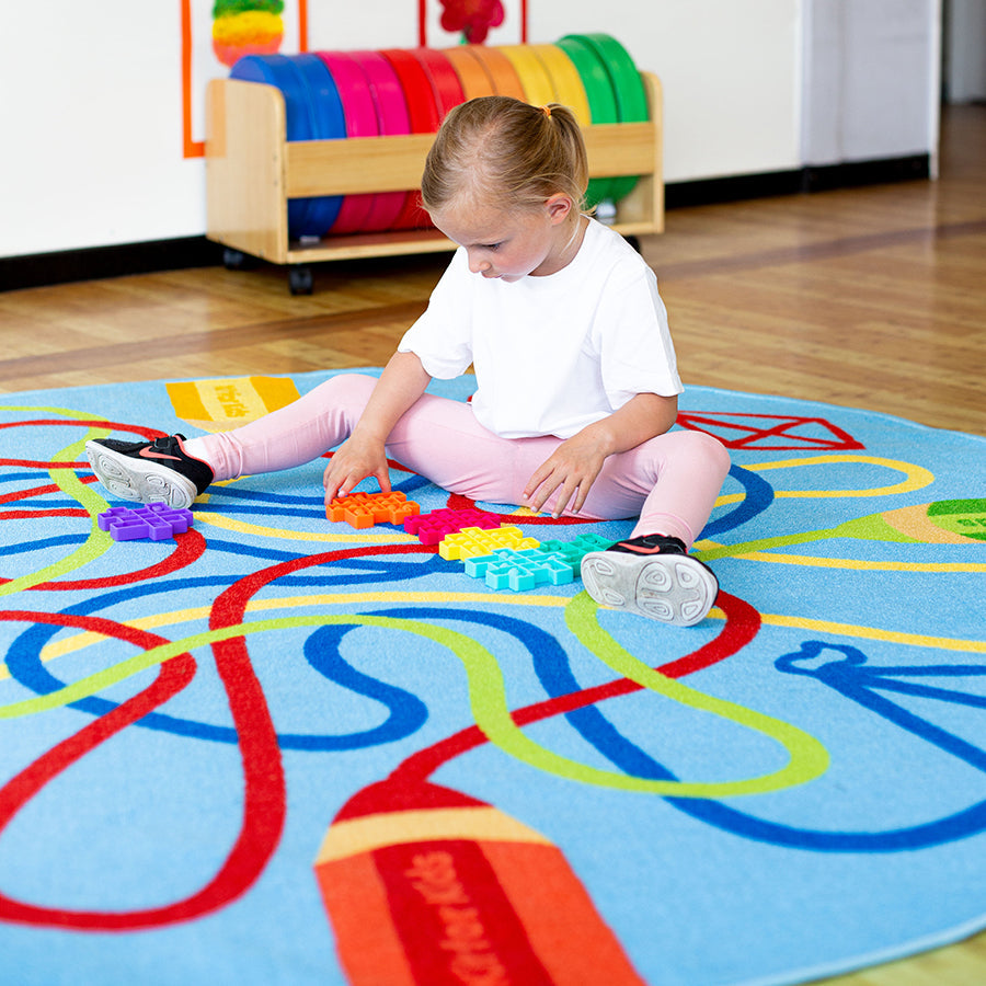 Circular Colour Tubes Carpet