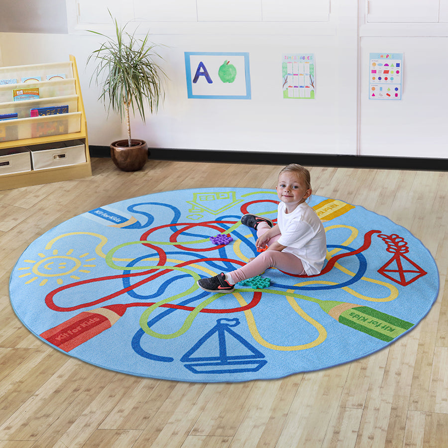 Circular Colour Tubes Carpet