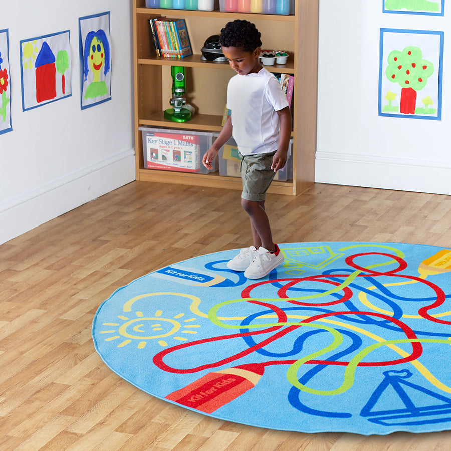 Circular Colour Tubes Carpet