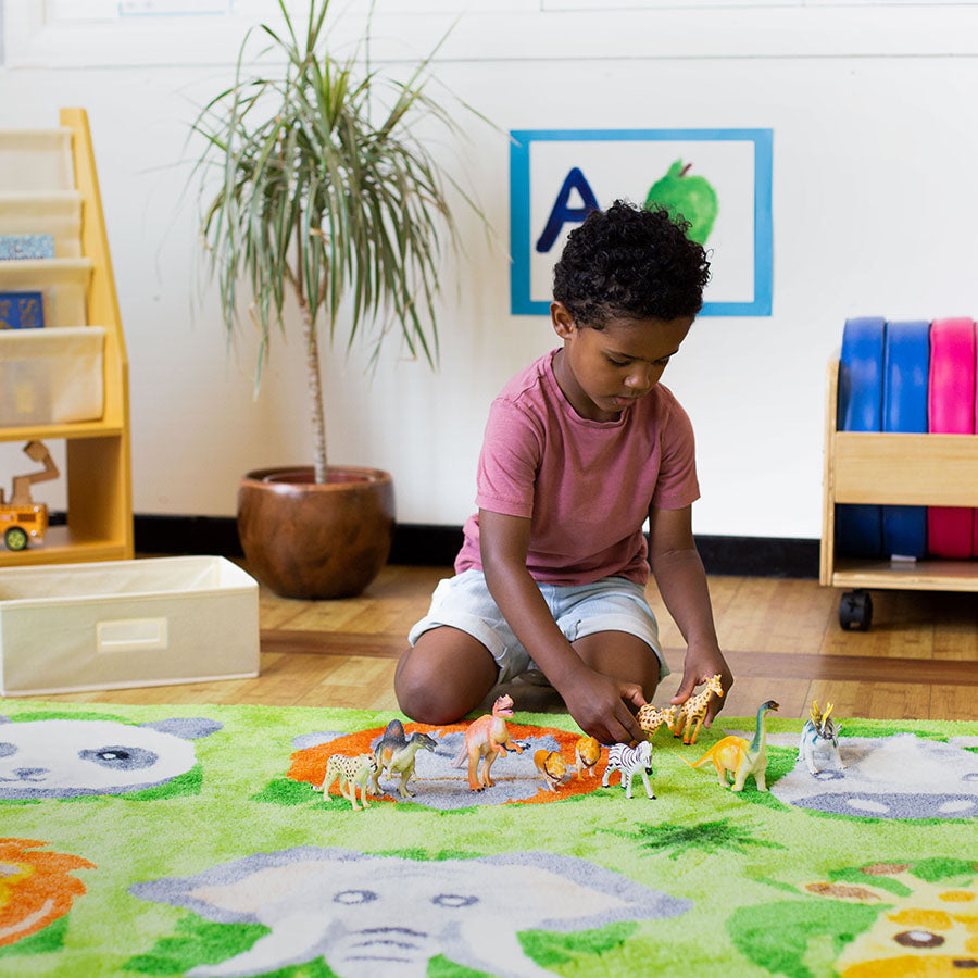 Zoo Conservation Large Square Placement Carpet 3x3M