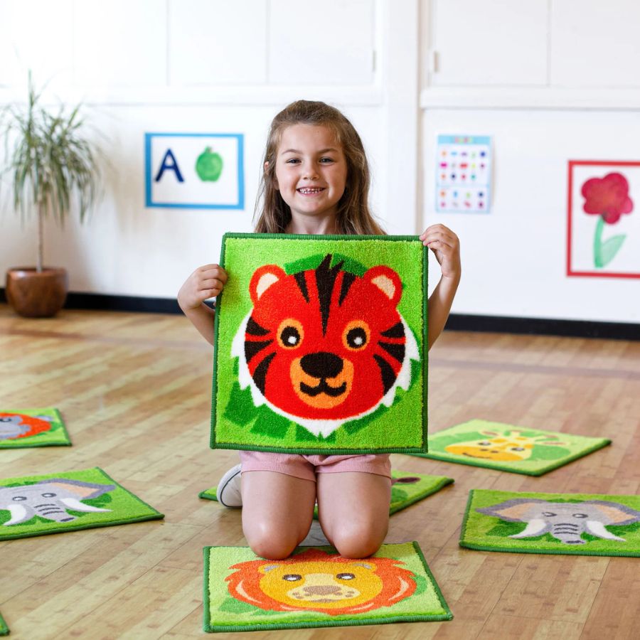 Animal Conservation™ Indoor/Outdoor Carpet Tiles - Pack of 30