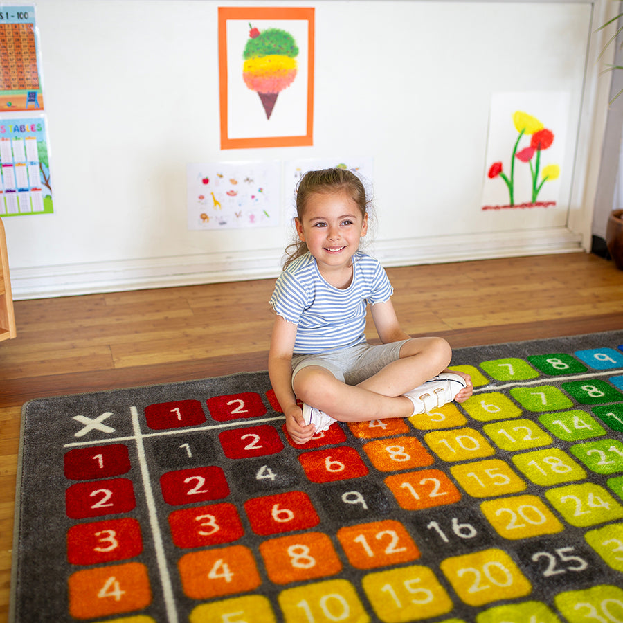 Multiplication Grid Carpet