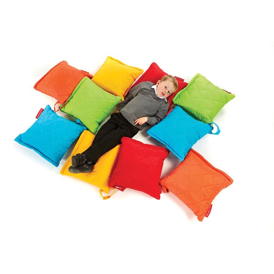 Quilted Square Outdoor Cushions (Set Of 10)