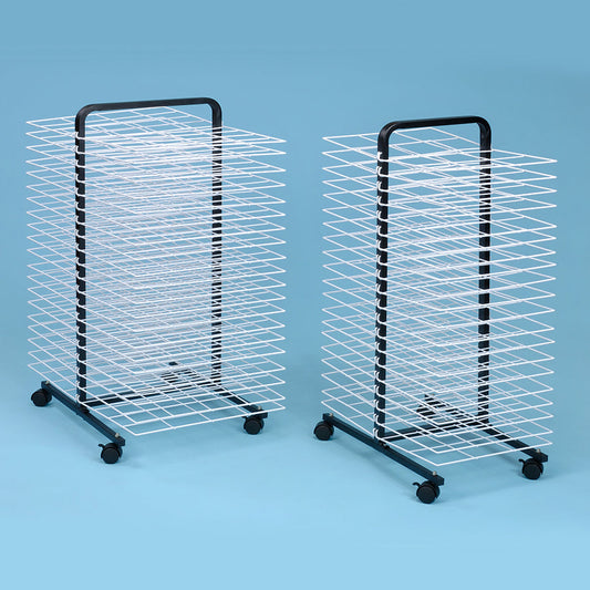 MD30134 Large A2 and MD30135 Small A3 Mobile Art Drying Rack 40 Shelf