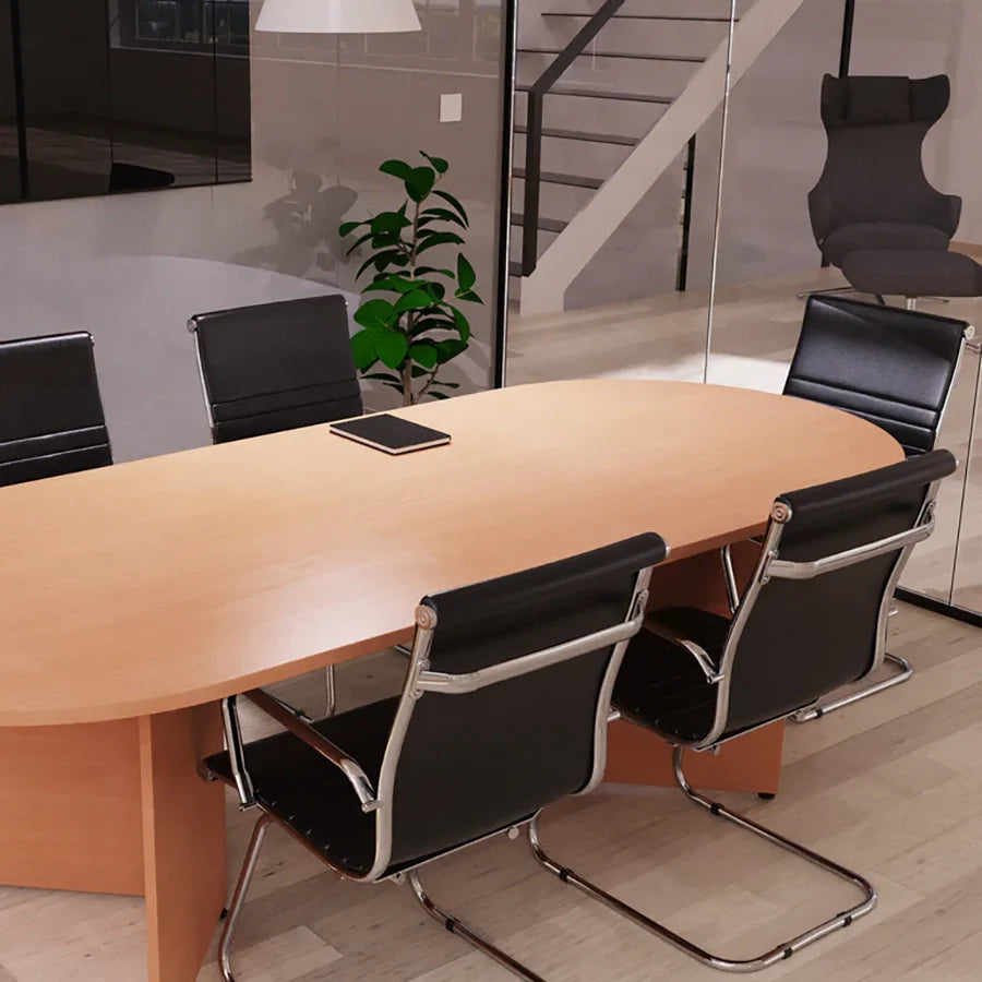 Nola Cantilever Faux Leather Visitor Chair With Arms