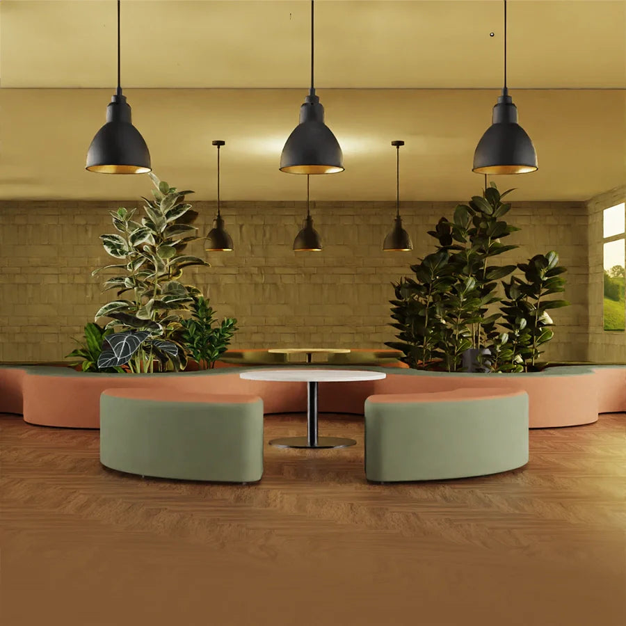 Harlestone Curved Stool in Two Tone - 180 degree curves