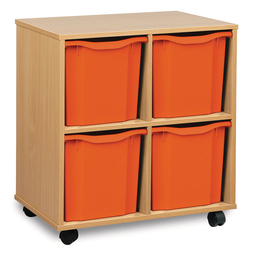 Monarch 4 Quad Tray Unit Tangerine Monarch Trays