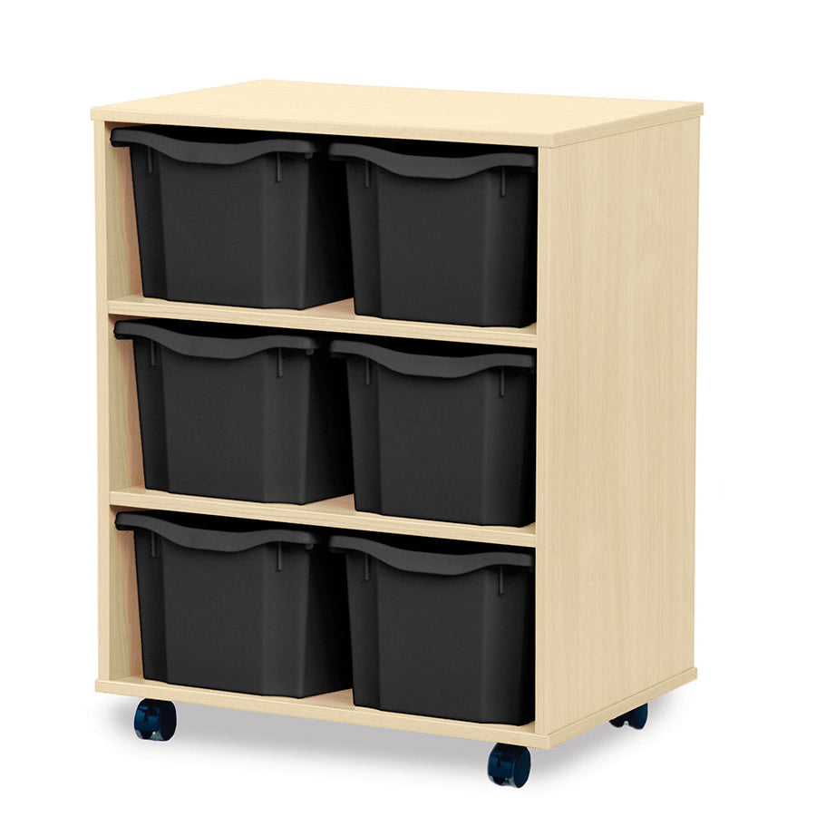 Monarch 6 Triple Storage Tray Unit Maple Dark Grey Monarch Trays