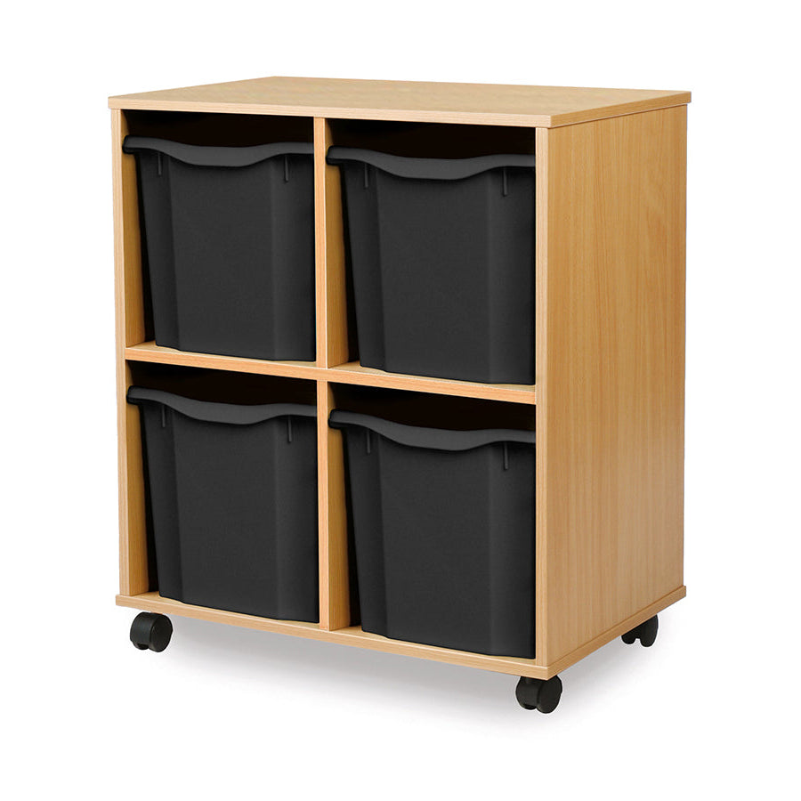 Monarch Allsorts Tray Units 4 Quad Tray Unit Beech Dark Grey Monarch Trays