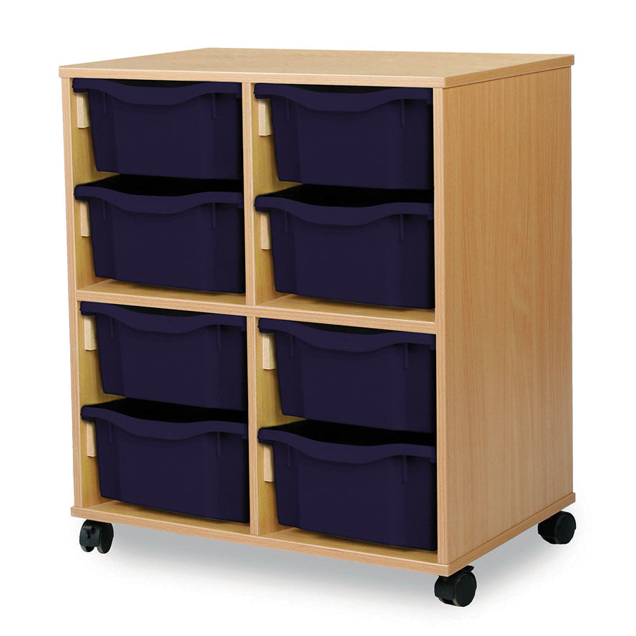 Monarch Allsorts Tray Units 8 Double Tray Unit Beech Dark Blue Monarch trays