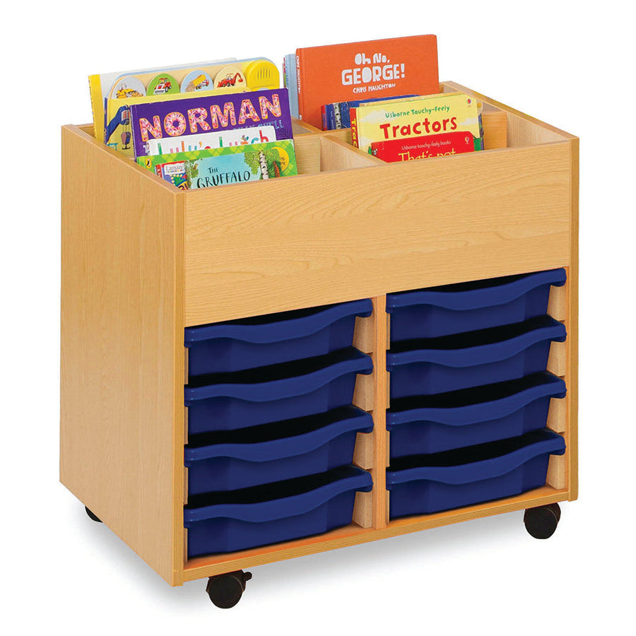 Monarch Calypso 4 Bay Kinderbox with 8 Single Trays Beech Blue Monarch trays