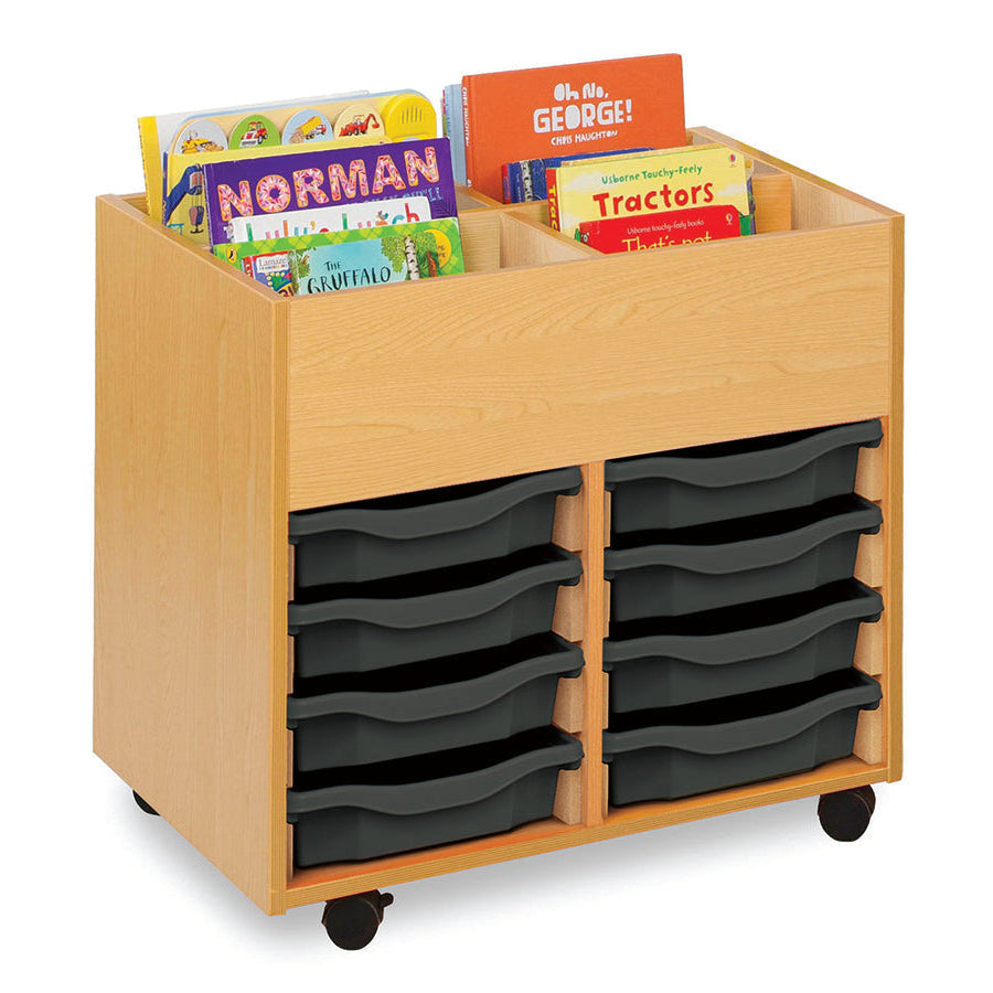 Monarch Calypso 4 Bay Kinderbox with 8 Single Trays Beech Dark Grey Monarch trays