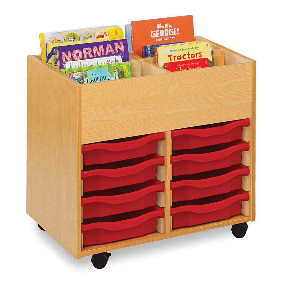 Monarch Calypso 4 Bay Kinderbox with 8 Single Trays Beech Red Monarch trays