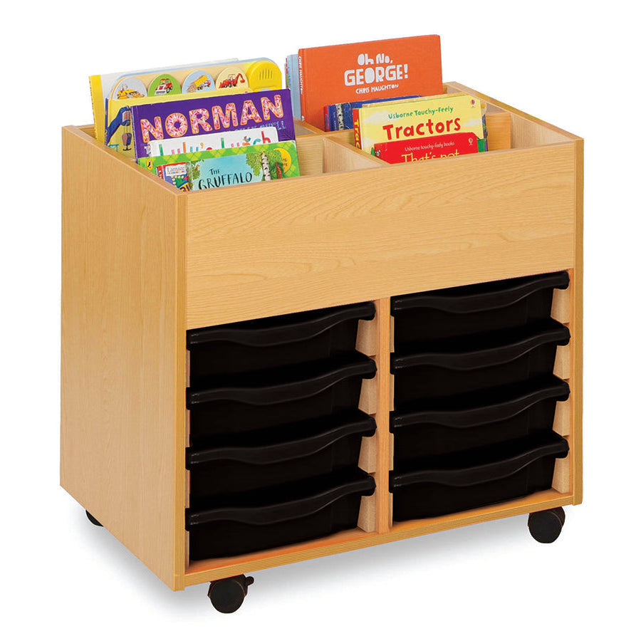 Monarch Calypso 4 Bay Kinderbox with 8 Single Trays Beech Yellow Monarch trays