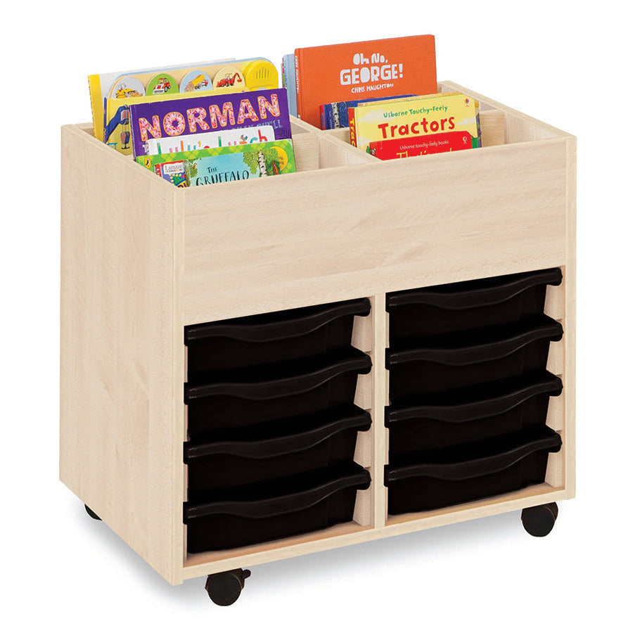 Monarch Calypso 4 Bay Kinderbox with 8 Single Trays Maple Black Monarch trays