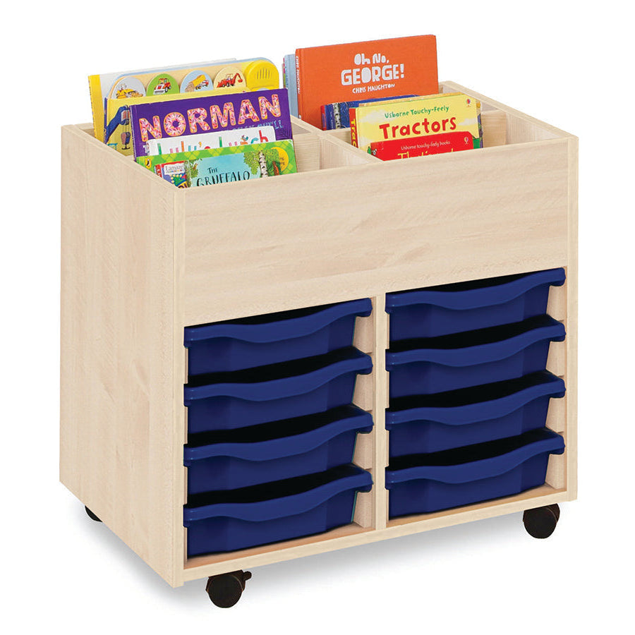 Monarch Calypso 4 Bay Kinderbox with 8 Single Trays Maple Blue Monarch trays