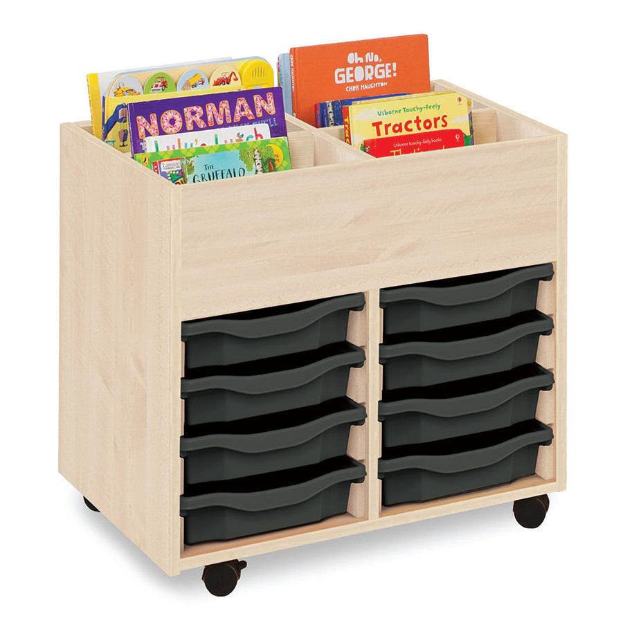 Monarch Calypso 4 Bay Kinderbox with 8 Single Trays Maple Dark Grey Monarch trays
