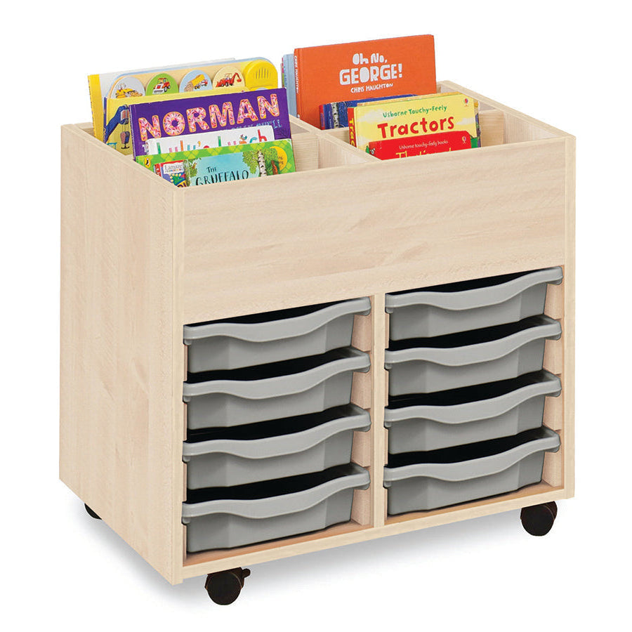 Monarch Calypso 4 Bay Kinderbox with 8 Single Trays Maple Light Grey Monarch trays