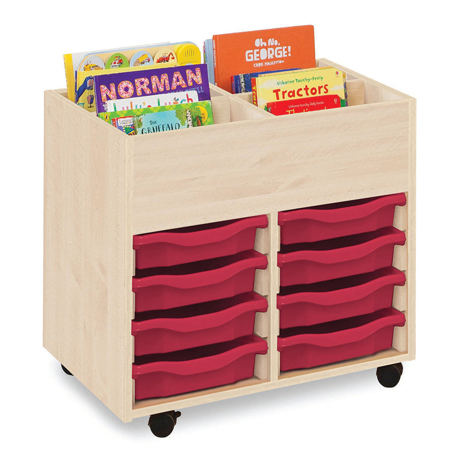 Monarch Calypso 4 Bay Kinderbox with 8 Single Trays Maple Pink Monarch trays