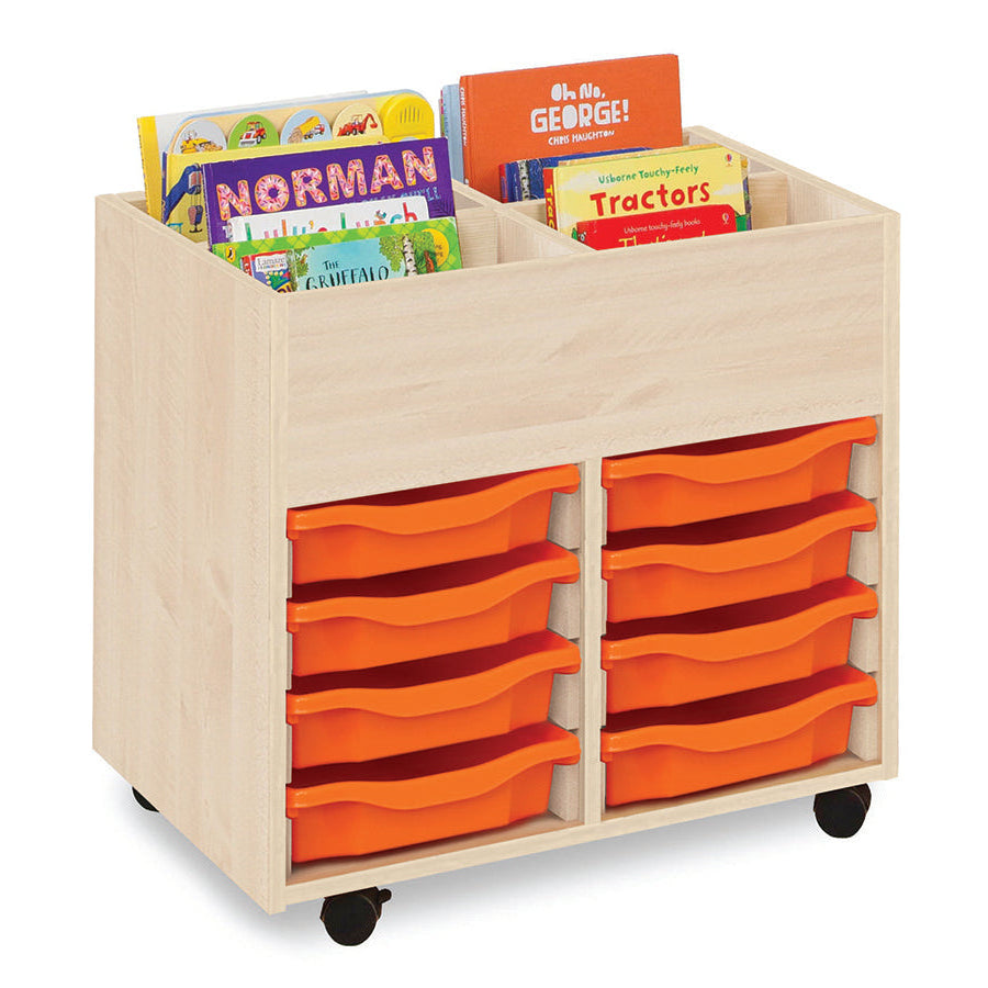 Monarch Calypso 4 Bay Kinderbox with 8 Single Trays Maple Tangerine Monarch trays