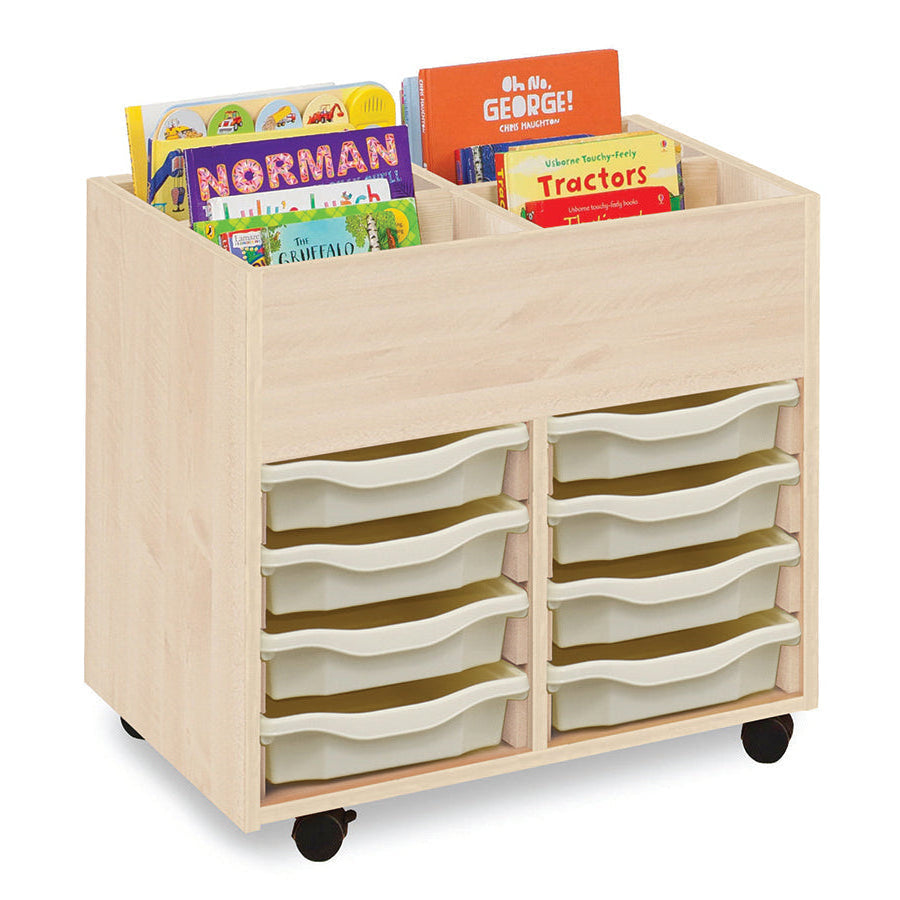 Monarch Calypso 4 Bay Kinderbox with 8 Single Trays Maple White Monarch trays