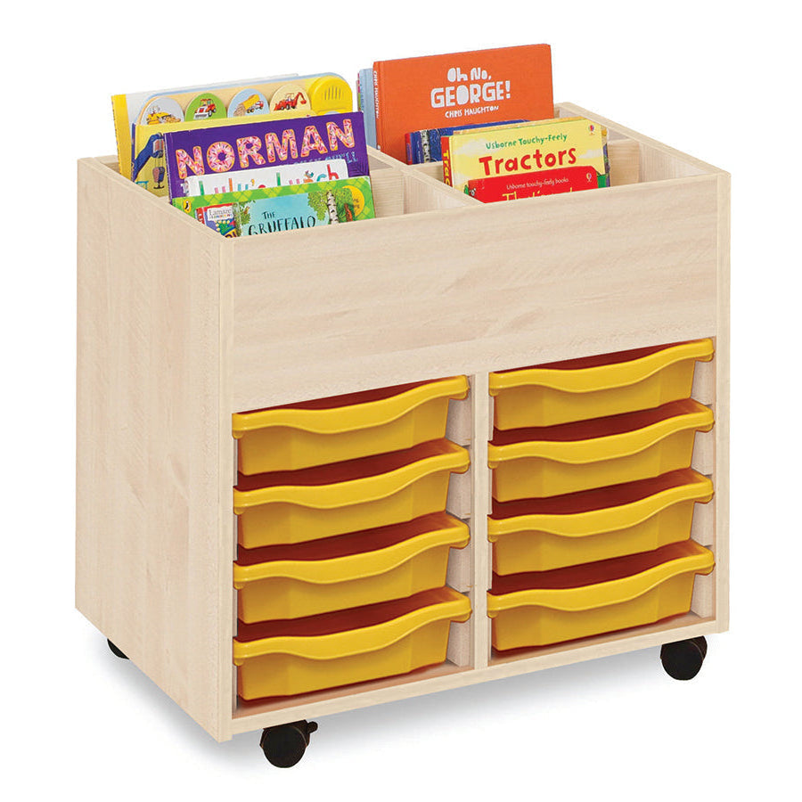 Monarch Calypso 4 Bay Kinderbox with 8 Single Trays Maple Yellow Monarch trays