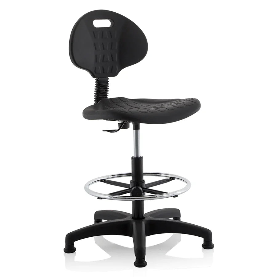 Malaga Polyurethane Medium Back Hi Rise Draughtsman Task Operator Office Chair