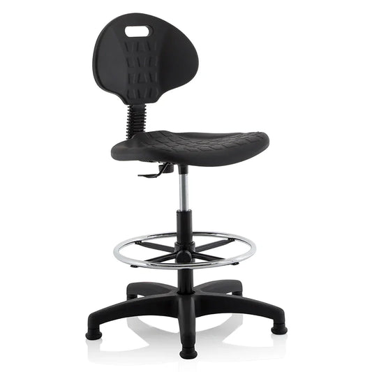 Malaga Polyurethane Medium Back Hi Rise Draughtsman Task Operator Office Chair