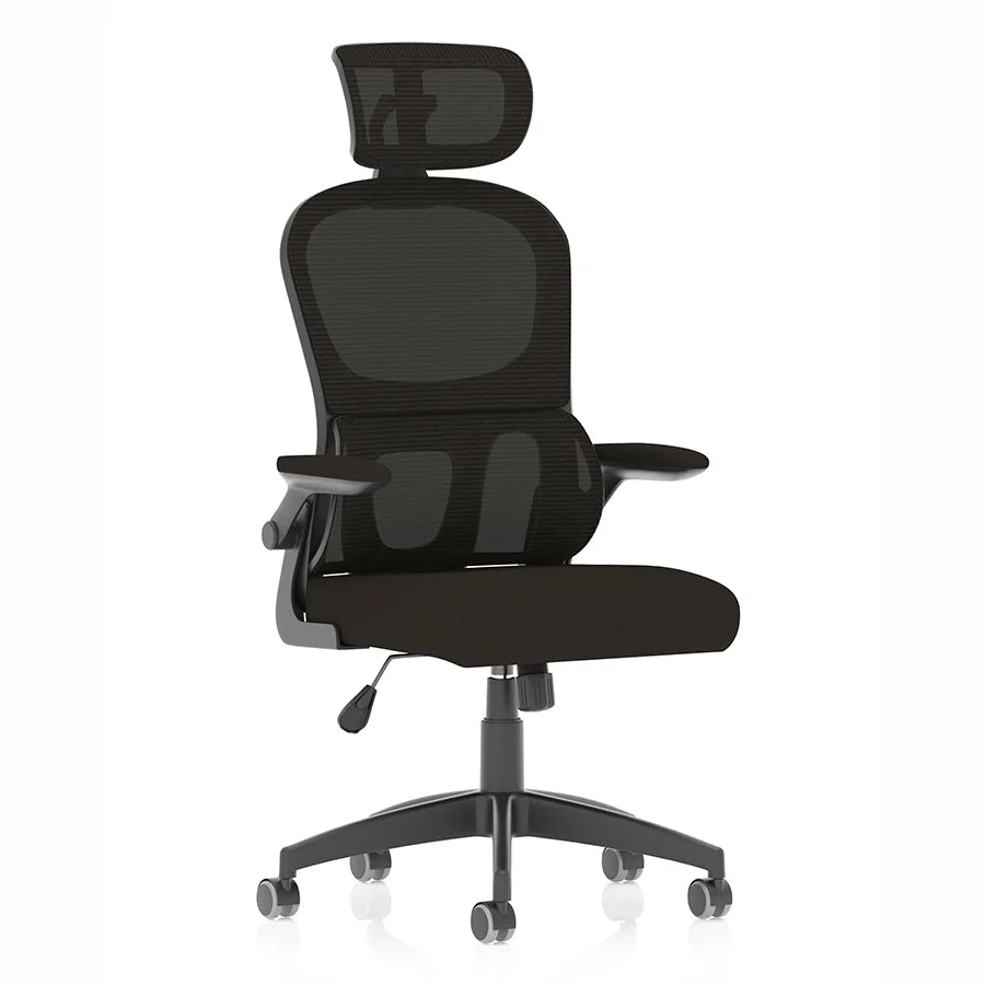 Iris Task Operator Mesh Back Fabric Seat With Headrest