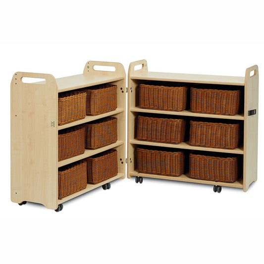 Pack-Away Cabinet with 12 Clear Tubs or Baskets