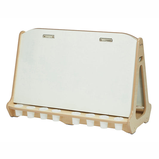 Double-sided 4 Station Easel (Chalkboard/Whiteboard)