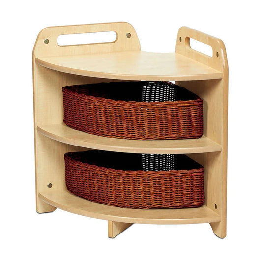 Tall 90° Corner Unit With 2 or 3 Clear Tubs or Baskets
