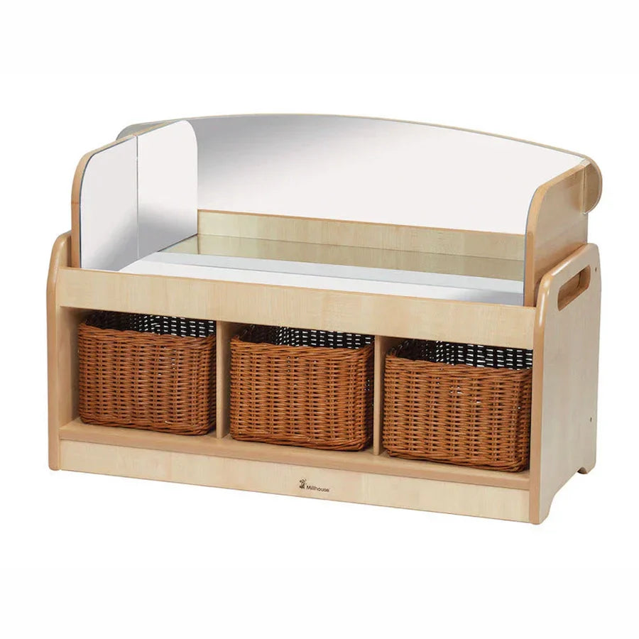 Low Sensory Play Unit with 3 Clear Tubs or Baskets